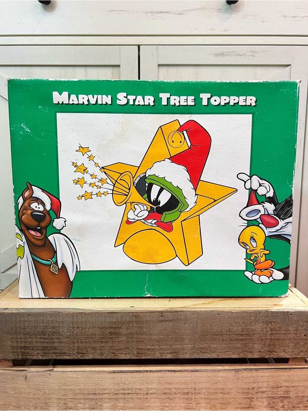 VTG 1998 Warner Bros Looney Tunes Marvin the Martian Christmas Tree Topper RARE